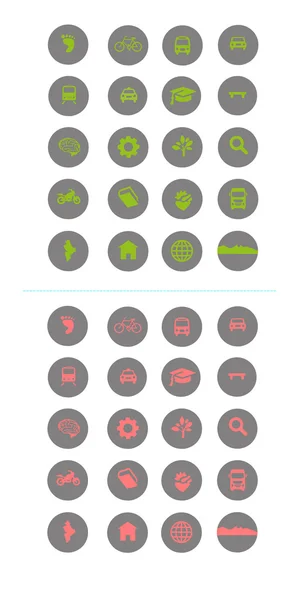 Icônes de mobilité urbaine — Image vectorielle