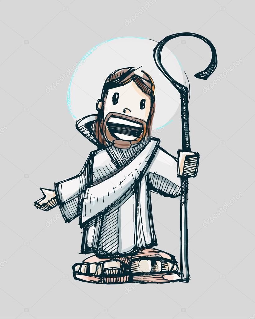 Jesus Christ cartoon design — Illustration