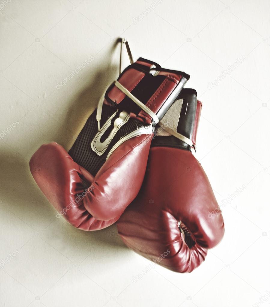 Red boxing gloves