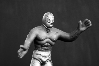 Wrestler Photograph of a toy clipart