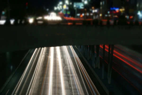 Městská světla noční scéna — Stock fotografie