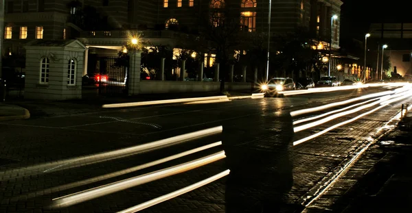 Městské osvětlení na noční scéna — Stock fotografie