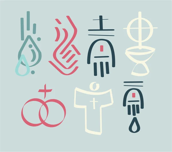 Hand drawn Sacraments — Stock Vector