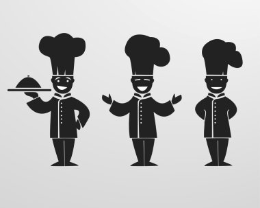 Çizgi film şefler simgeler