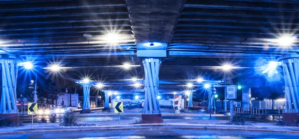 Lumières de nuit de ville — Photo