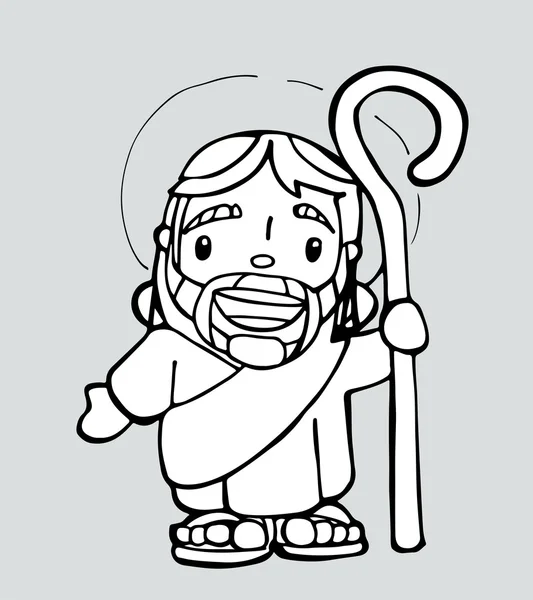 Cartoon Jezus Christus — Stockvector