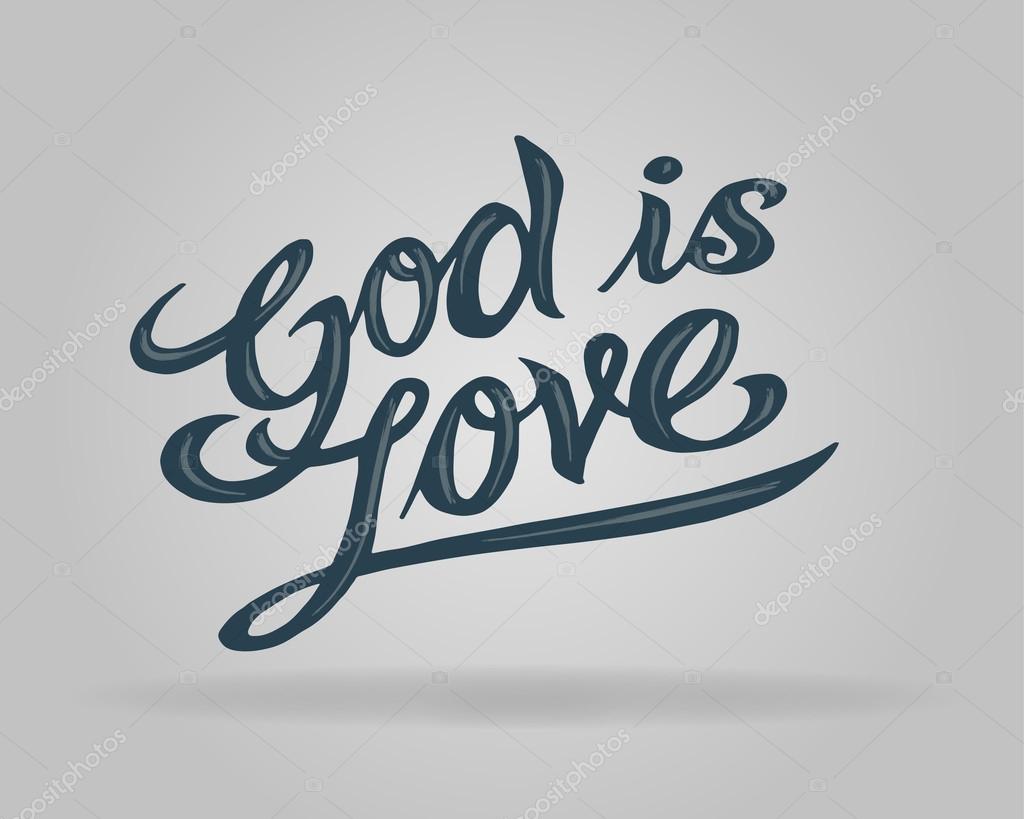 Download God Is Love Lettering Vector Image By C Bernardojbp Vector Stock 78613166