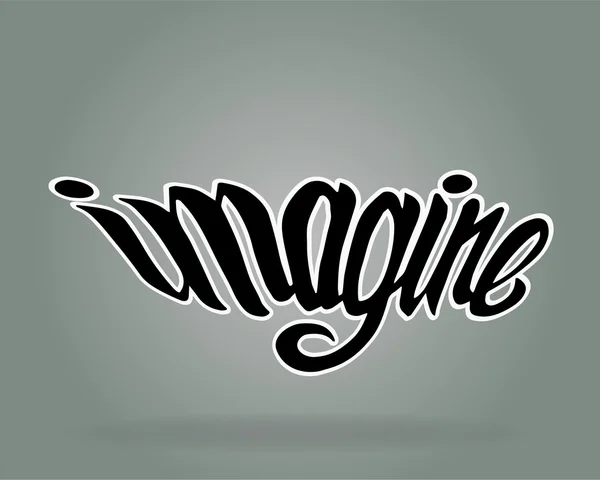 Imagine sign, lettering — Stock Vector