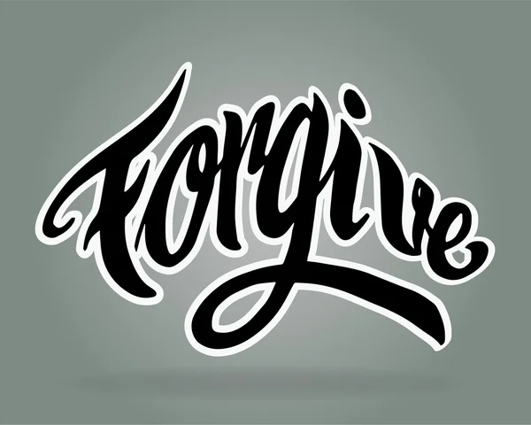 Forgive sign, lettering — Stock Vector