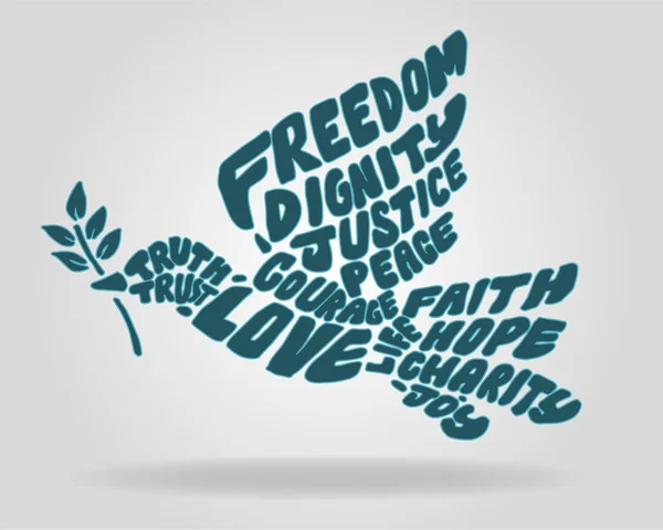 Symbole de colombe de paix — Image vectorielle