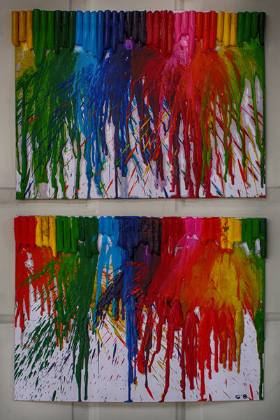 Расплавленные мелки абстрактный фон
