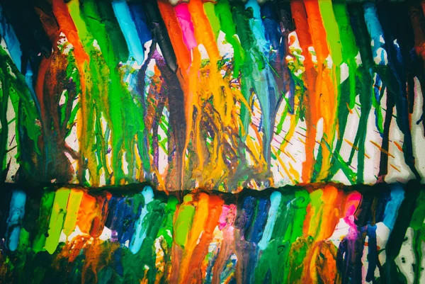 Melted crayons abstract background — Stock Photo, Image