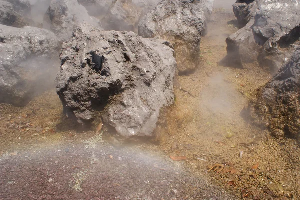 Steaming stones, rocks — Stock Photo, Image