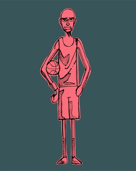 Kreskówka koszykarz — Wektor stockowy