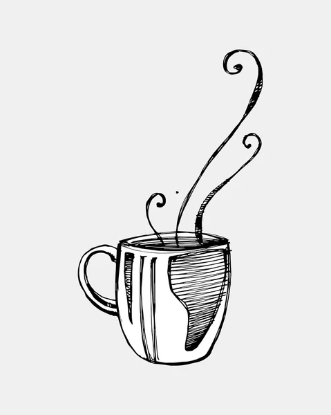 Filiżankę kawy szkic — Wektor stockowy