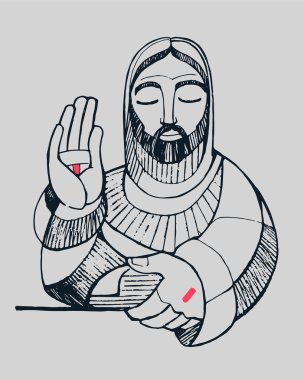 İsa nimet Christian sembolü