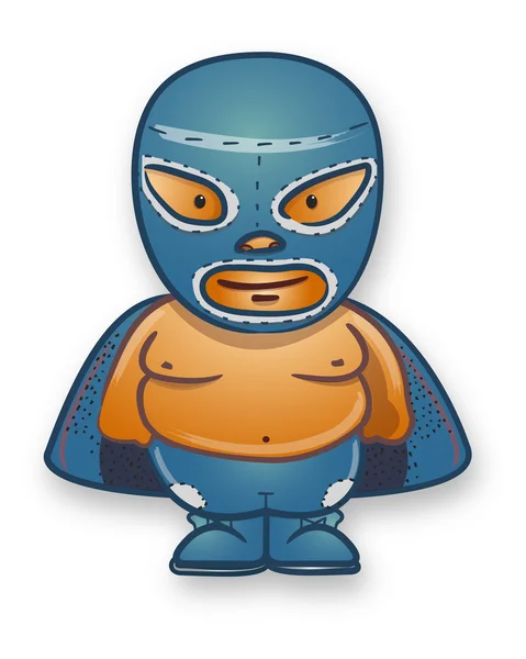 Mexicana tradicional lutador de desenhos animados —  Vetores de Stock