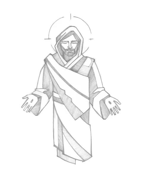 Jesus Resurrection, Christian concept — Stock Vector