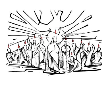 Pentecost, christian symbol clipart