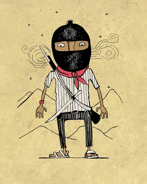 Zapatista homem ilustração — Fotografia de Stock