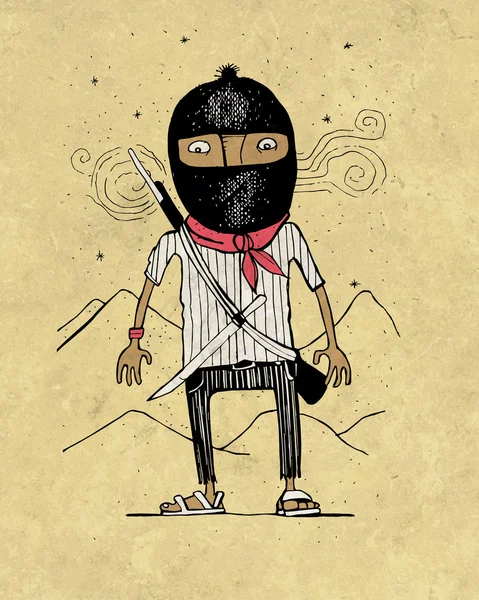 Zapatist man illustrasjon – stockfoto