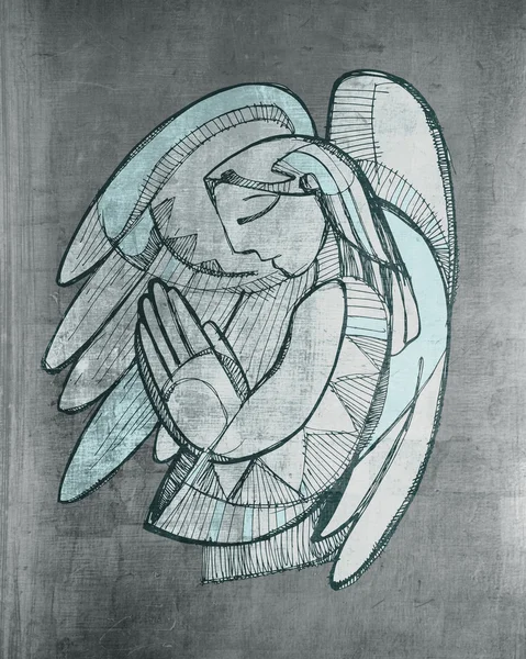 Praying Guardian Angel — Stock Photo, Image