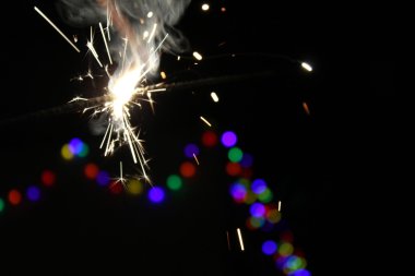 Sparkles ışıkla parlaması