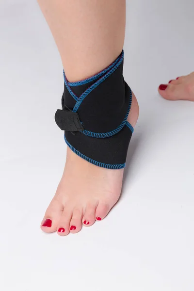 Woman Foot Ankle Bandage — Stock Photo, Image