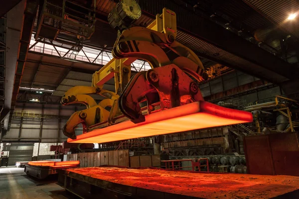 Slap in a steel mill — Stock Photo, Image