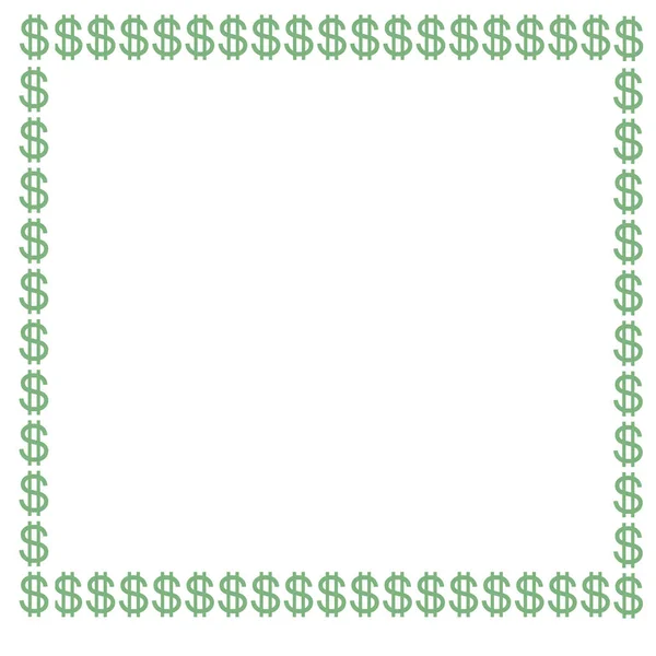 Quadro Imagem Dólar Fundo Branco — Fotografia de Stock