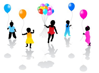 çocuklar ve balonlar