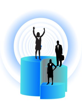 iş adamları ve grafik