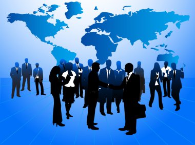 İş adamları ve harita