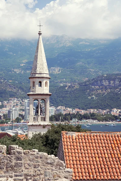 The bell tower of Sveti Ivan (St.John) Catholic Church Cathedral — Stock Photo, Image