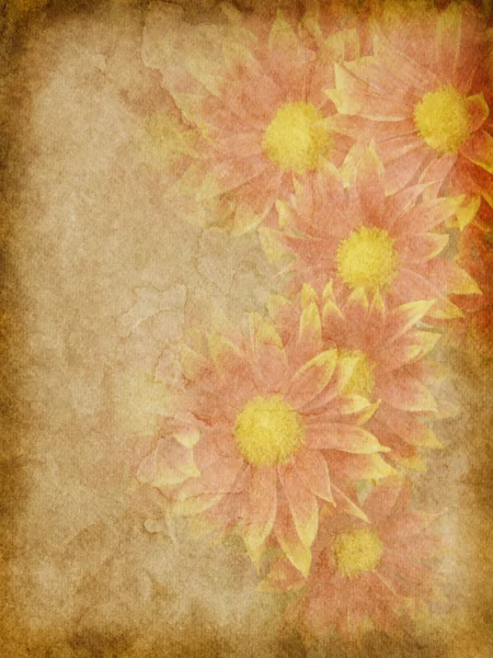 Çiçek vintage kağıt