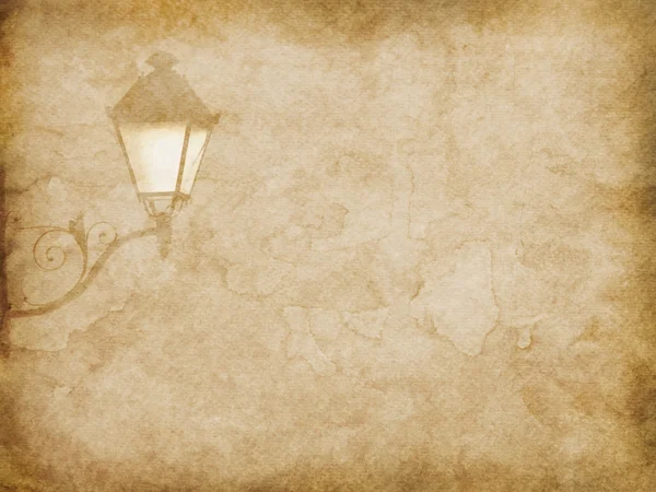 Vintage kağıt doku sokak lambasının desenli