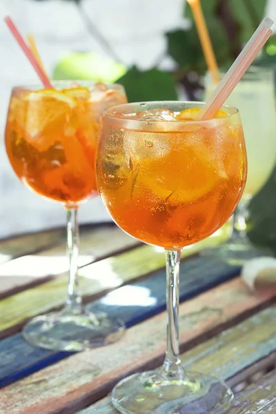 Spritz aperol cocktail,  selective focus — Stock Photo, Image
