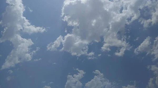 Summer Blue Sky Cloud Gradient Light White Background Beauty Clear — 스톡 사진