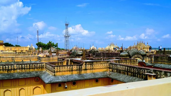 Hilltop View Nahargarh Fort Fica Borda Das Colinas Aravalli Com — Fotografia de Stock