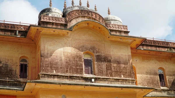 Πρόσοψη Του Ιστορικού Φρουρίου Nahargarh Στην Τζαϊπούρ Ρατζαστάν Ινδία — Φωτογραφία Αρχείου