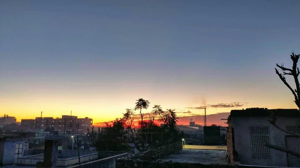 夕日の街の眺め — ストック写真