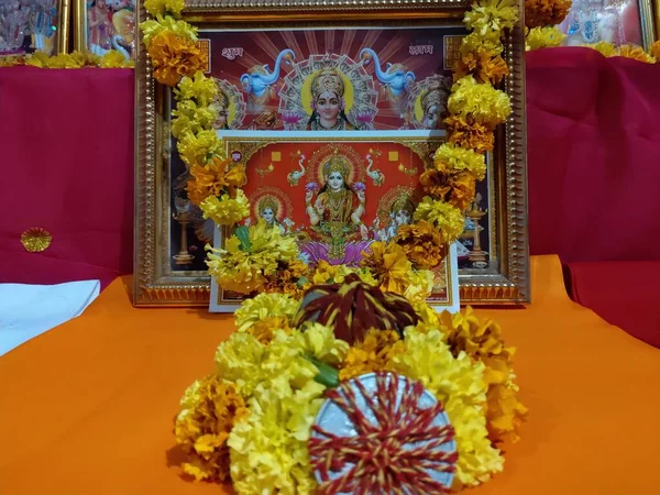 Her Yıl Düzenlenen Festivalde Hindu Tanrıça Durga Nın Bir Idolünün — Stok fotoğraf