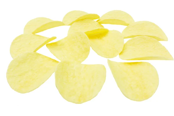 Batatas fritas em um fundo branco — Fotografia de Stock