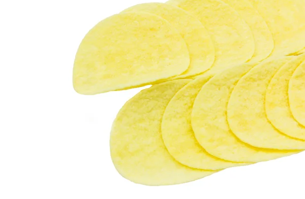 Potato chips on a white background — Stock Photo, Image