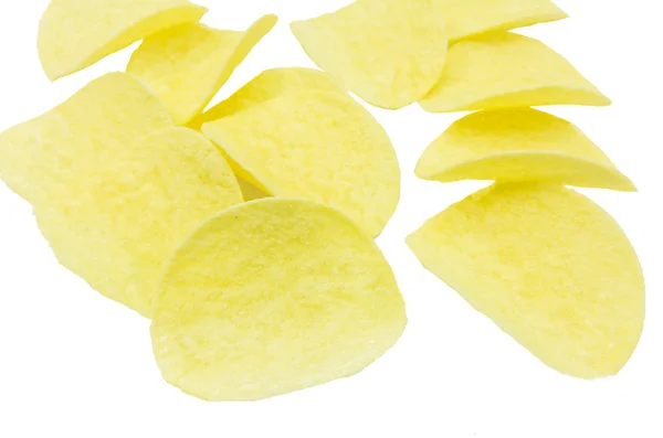 Batatas fritas em um fundo branco — Fotografia de Stock