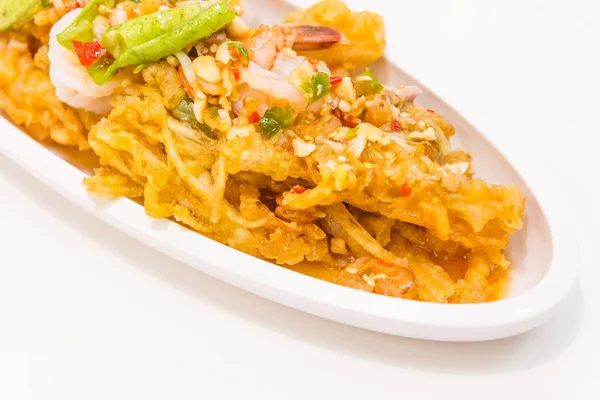 Thai Food (Yum Sam Grob) : Crispy Fish Maw in Spicy Salad — Stok Foto