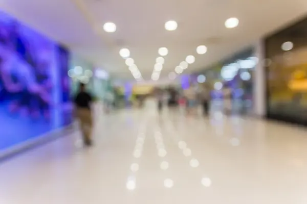 흐리게 쇼핑몰 배경 bokeh 빛 추상화 — 스톡 사진