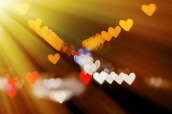 Abstrato coração bokeh fundo, Amor Dia dos Namorados fundo — Fotografia de Stock