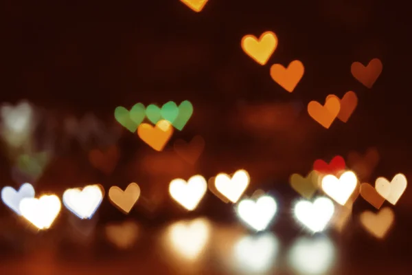 Abstract heart bokeh background, Love Valentine's day background — Stock Photo, Image