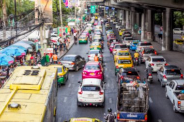 abstact bulanıklık bokeh akşam trafik jam şehir de yol